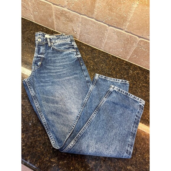 All Saints Jack Button Fly Distressed Denim Jeans Size 28 EUC - Picture 1 of 6